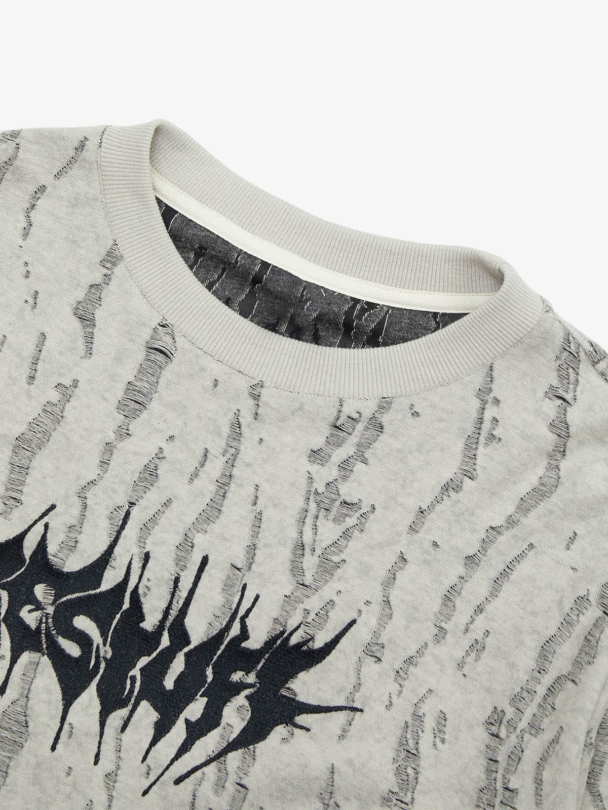 Long Sleeve Distressed Wool