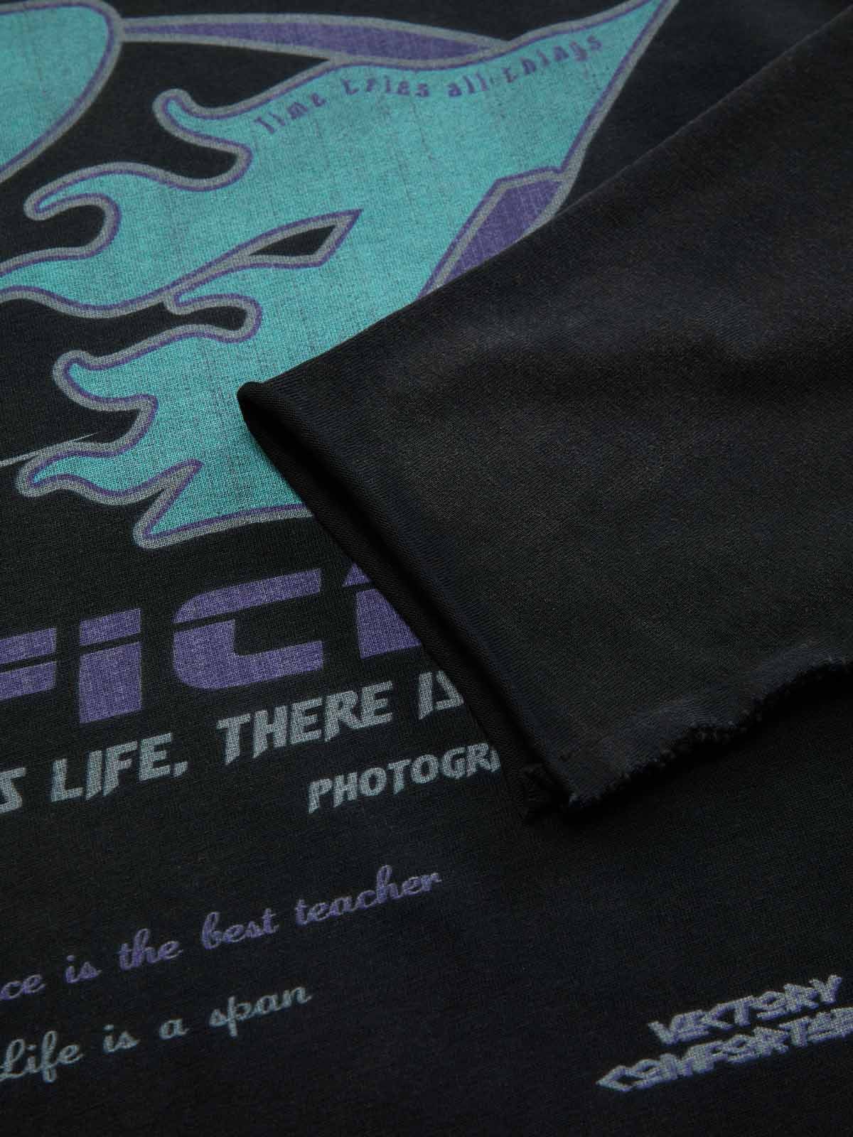 Long Sleeve Washed Edge