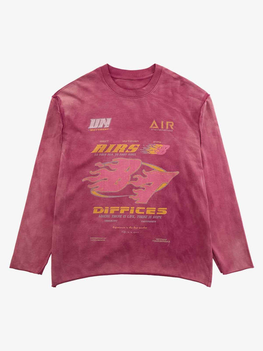 Long Sleeve Washed Edge