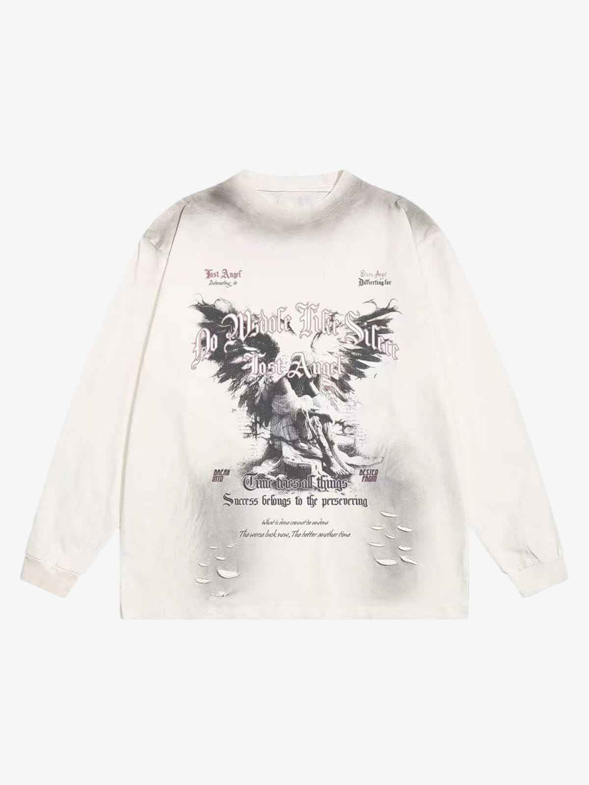 Long Sleeve Distressed Hole
