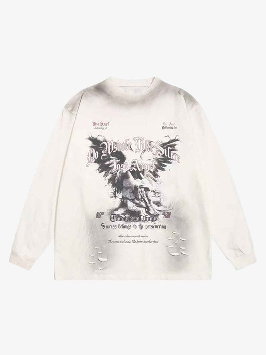 Long Sleeve Distressed Hole