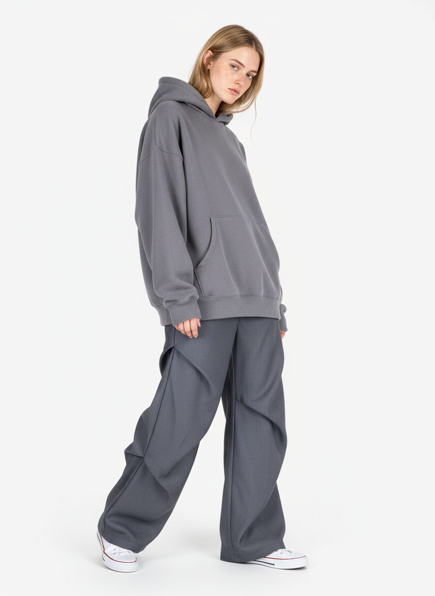 Woven Retro Cleanfit Pleated Drape Pants - Luxuryurbanwear
