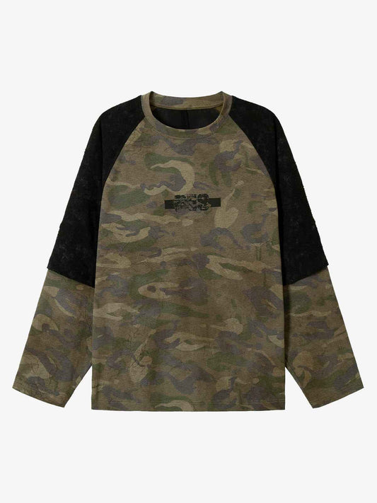 Long Sleeve Camo Splice