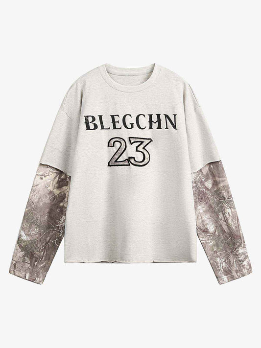 Long Sleeve Layered Print