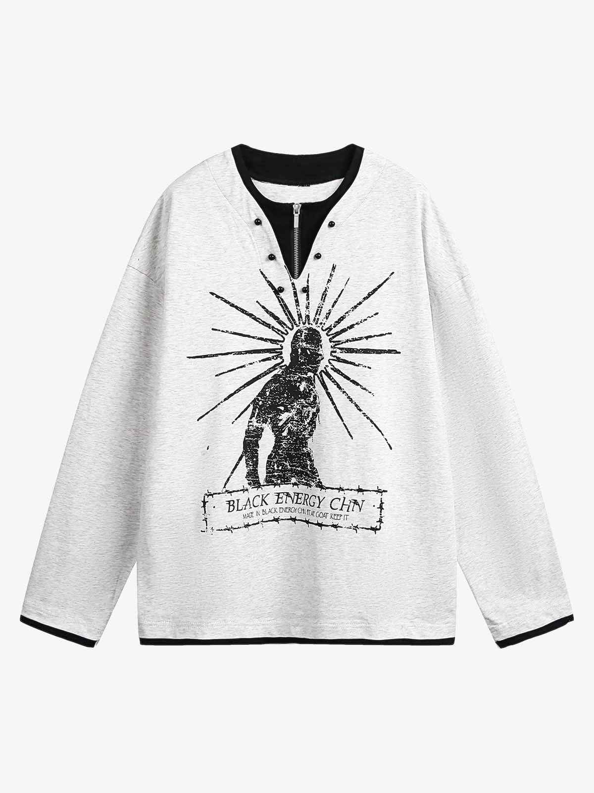Long Sleeve Retro Portrait Layered