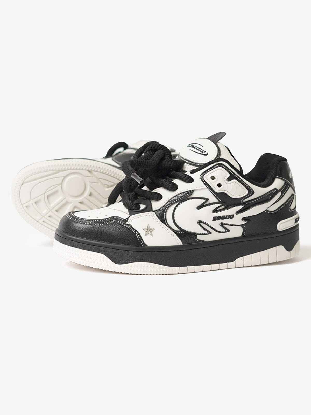 Sneakers Contrast Color Star