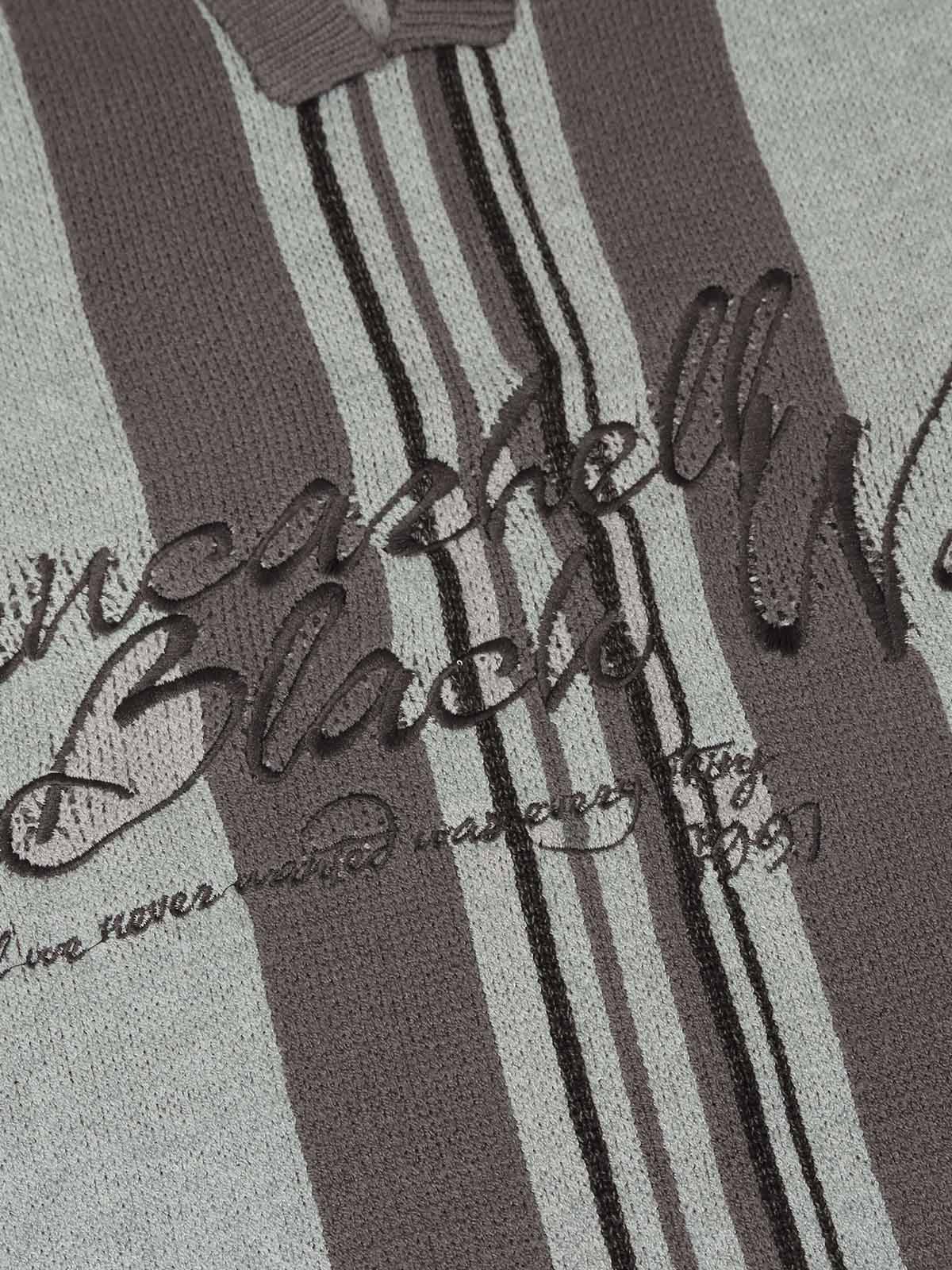 Sweat Striped Embroidery
