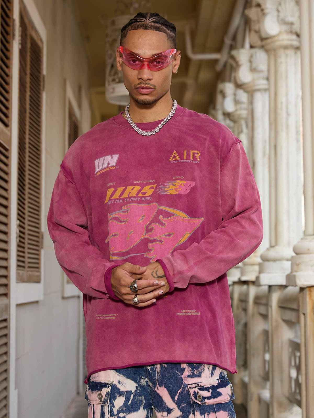 Long Sleeve Washed Edge