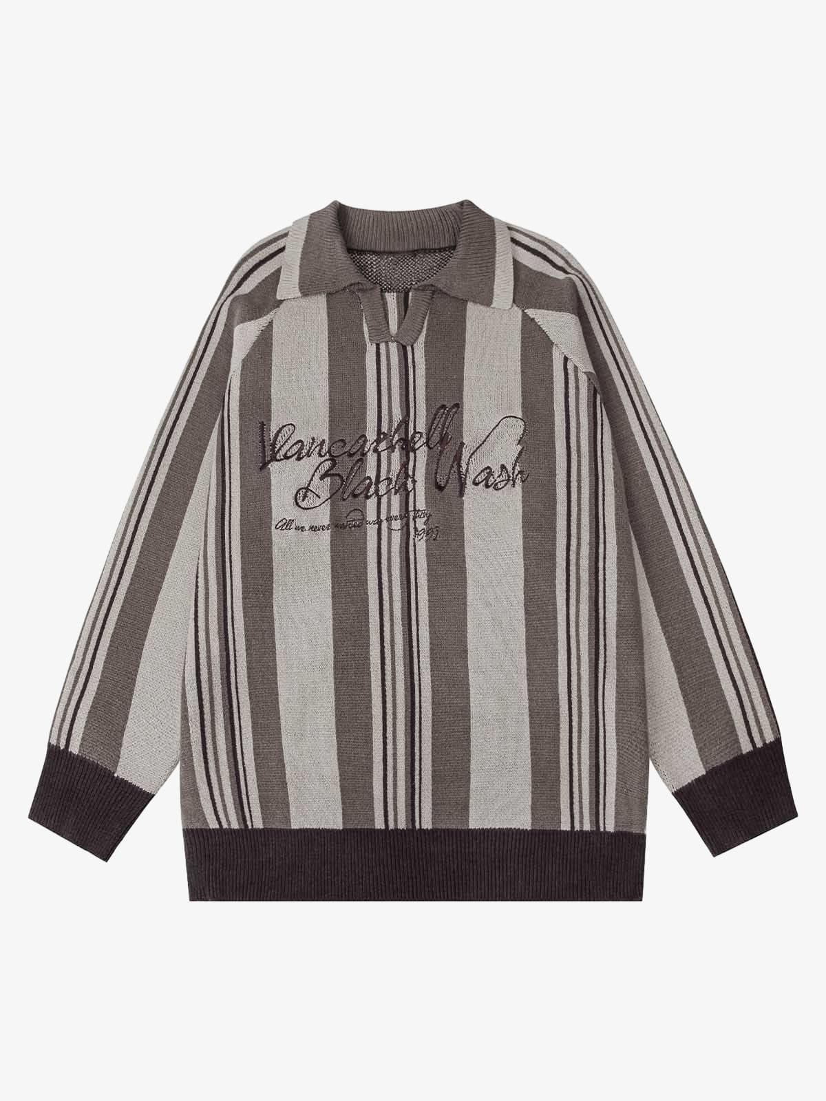Sweat Striped Embroidery