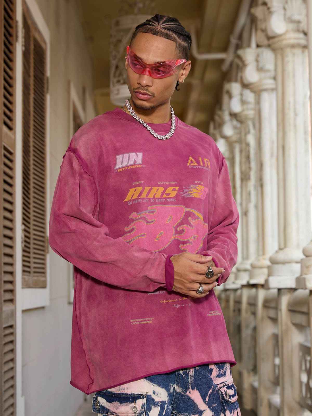 Long Sleeve Washed Edge