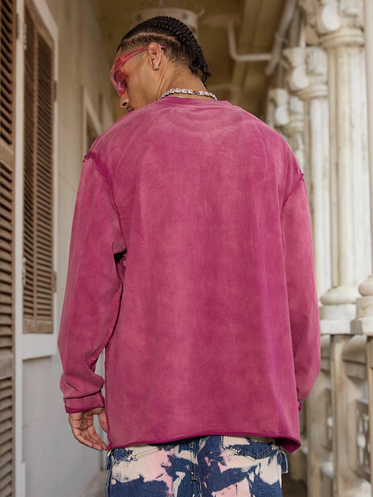Long Sleeve Washed Edge