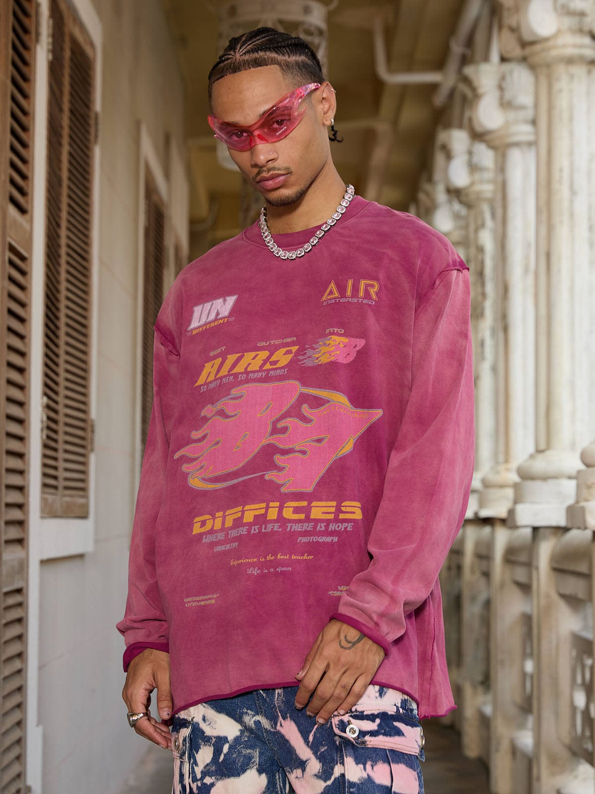Long Sleeve Washed Edge