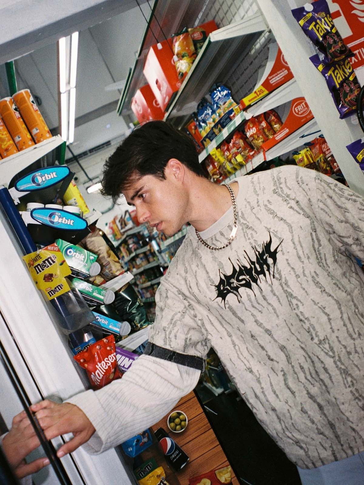 Long Sleeve Distressed Wool