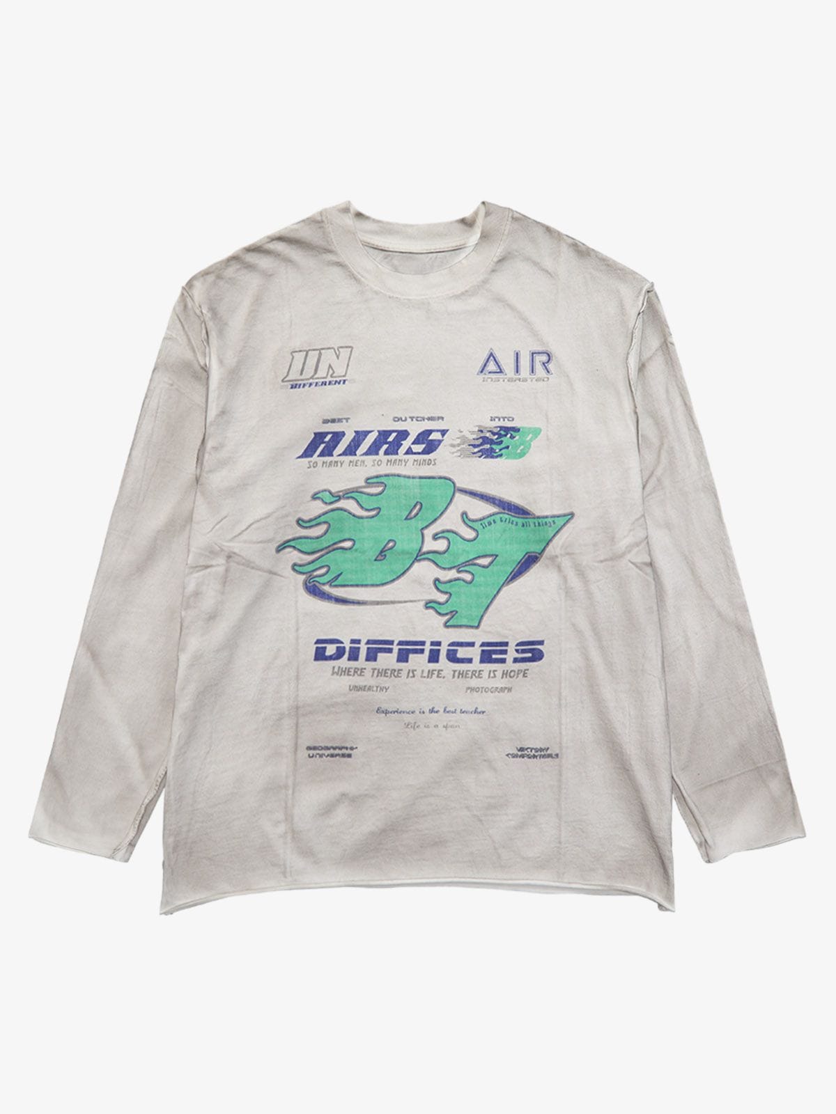 Long Sleeve Washed Edge
