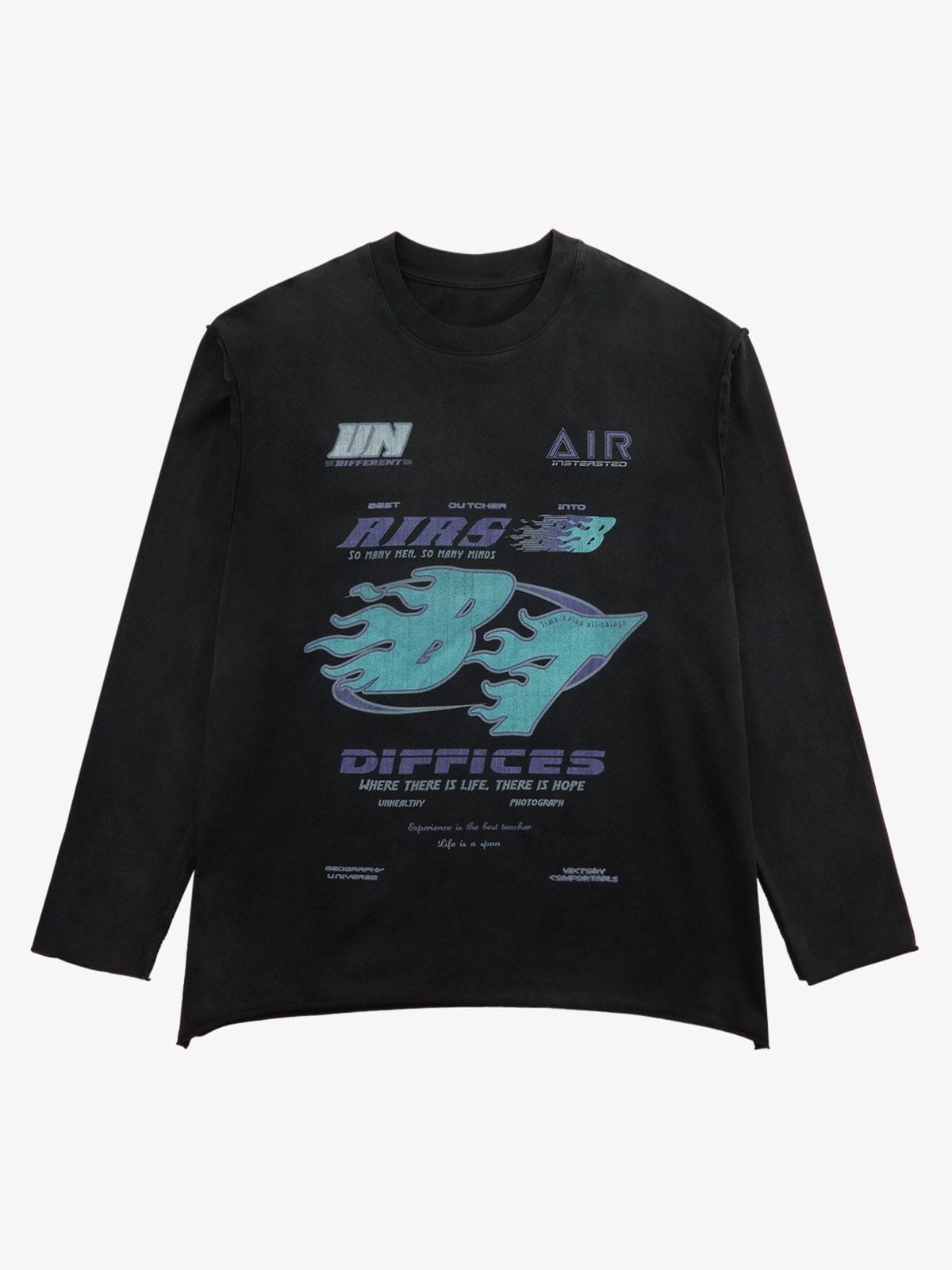 Long Sleeve Washed Edge