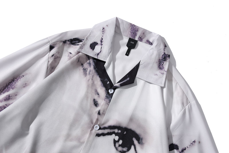 Vintage Face Print Shirt