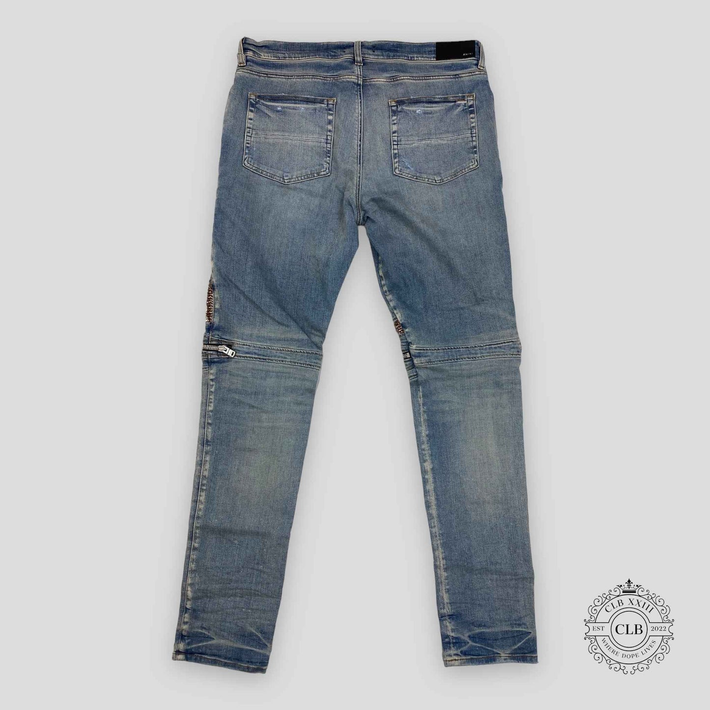 AMIRI MX2 BROWN BANDANA JEANS - CLAY INDIGO