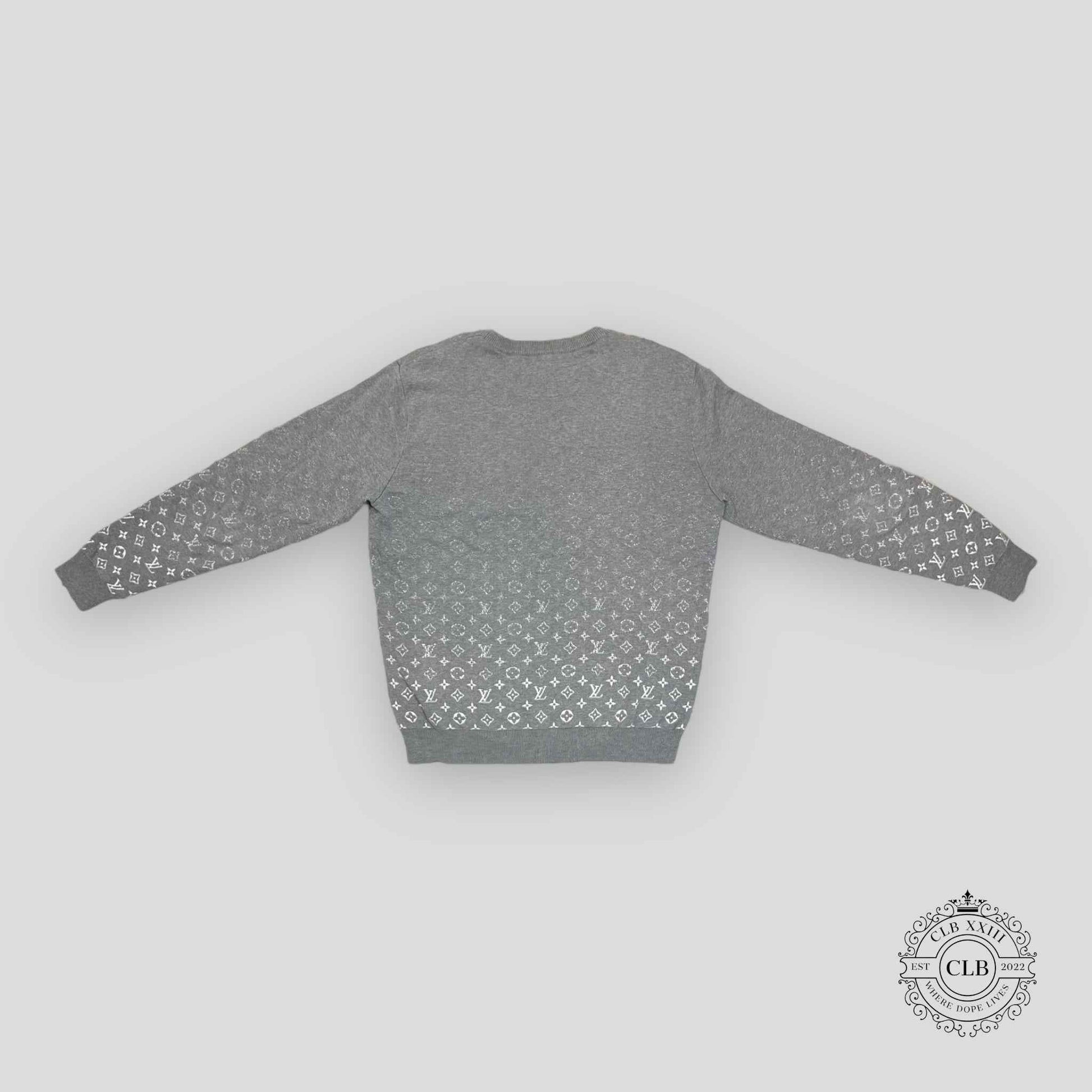 LOUIS VUITTON MONOGRAM DEGRADE LS KNITWEAR - GREY