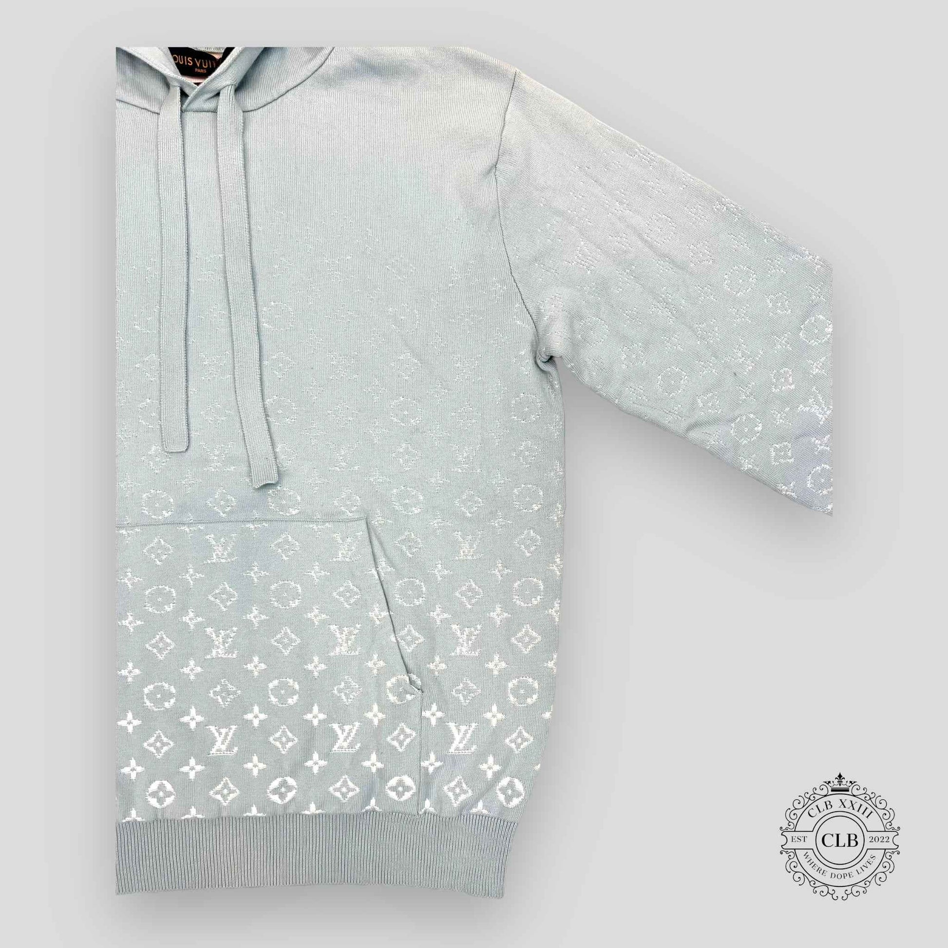 Louis Vuitton Gradient Knit Hoodie in Blue