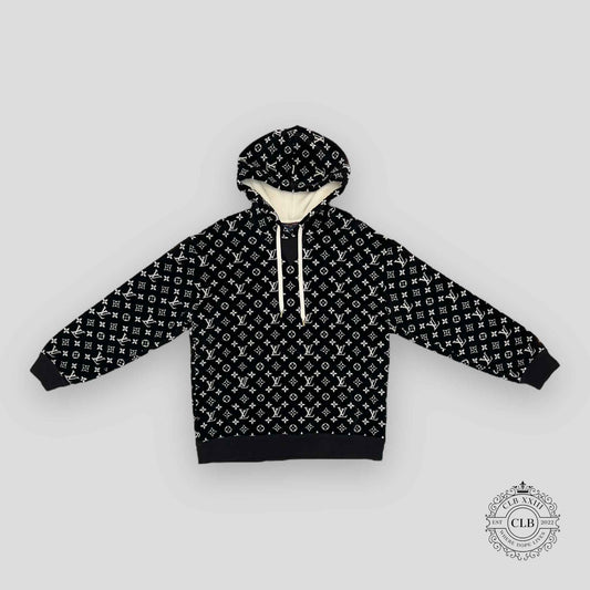 Louis Vuitton Monogram Toweling Hoodie in Black