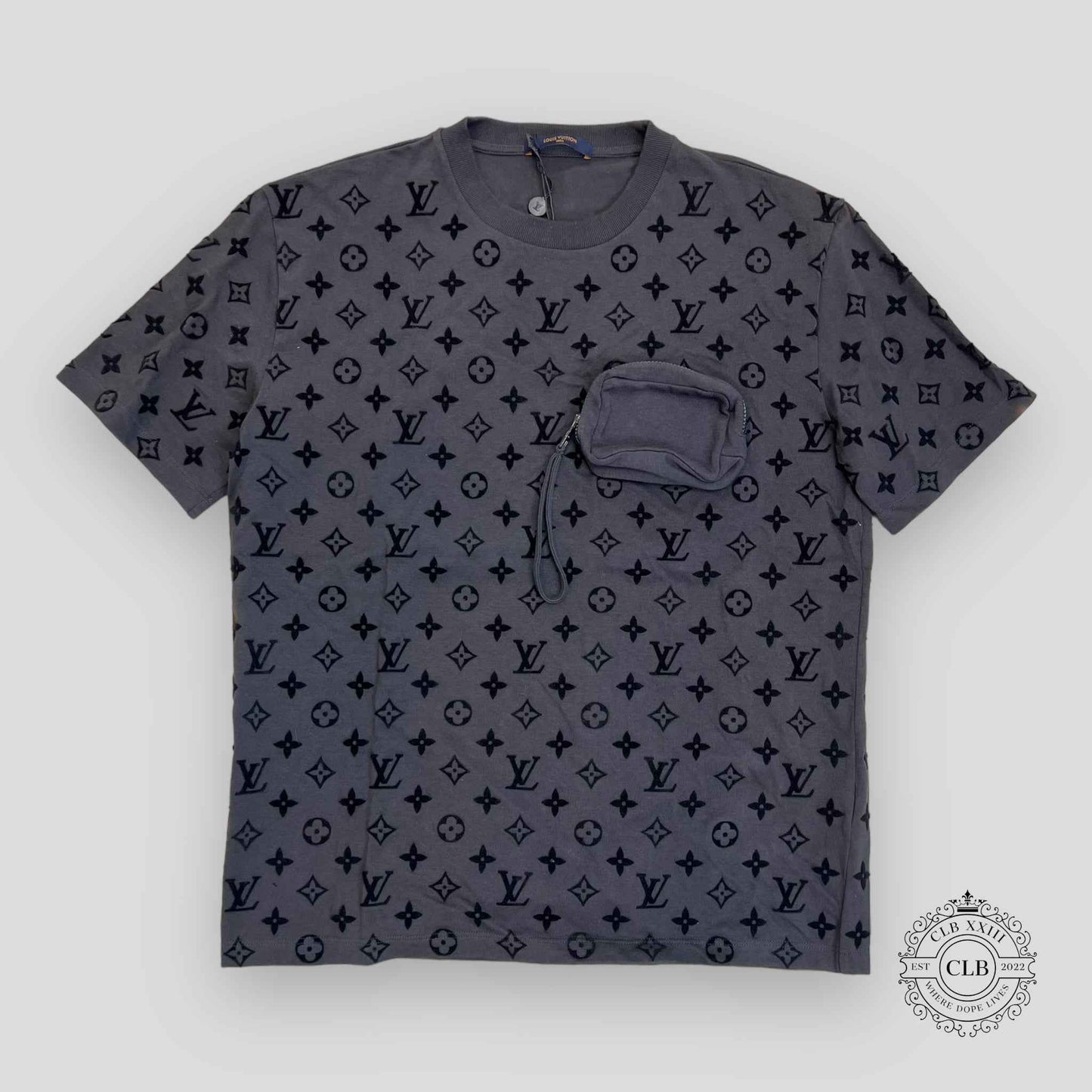 Louis Vuitton Velcro Monogram Tee in Grey