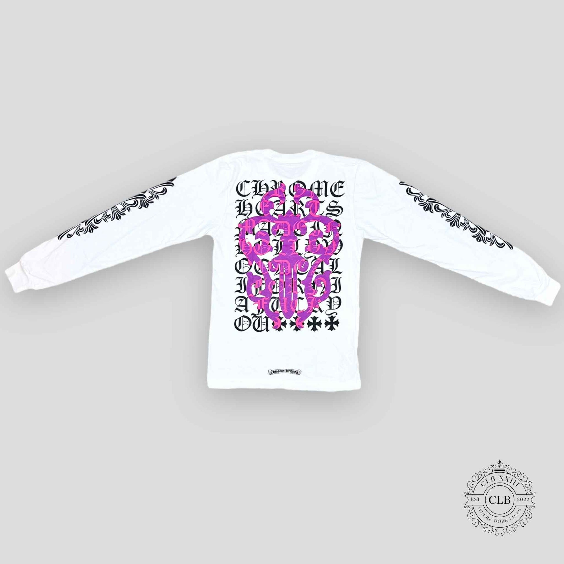 CHROME HEARTS DAGGER LONG SLEEVE TEE - WHITE