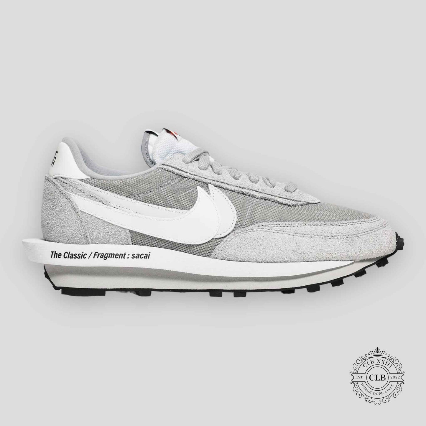 NIKE LD WAFFLE X SACAI X FRAGMENT DESIGN "SMOKE GREY"