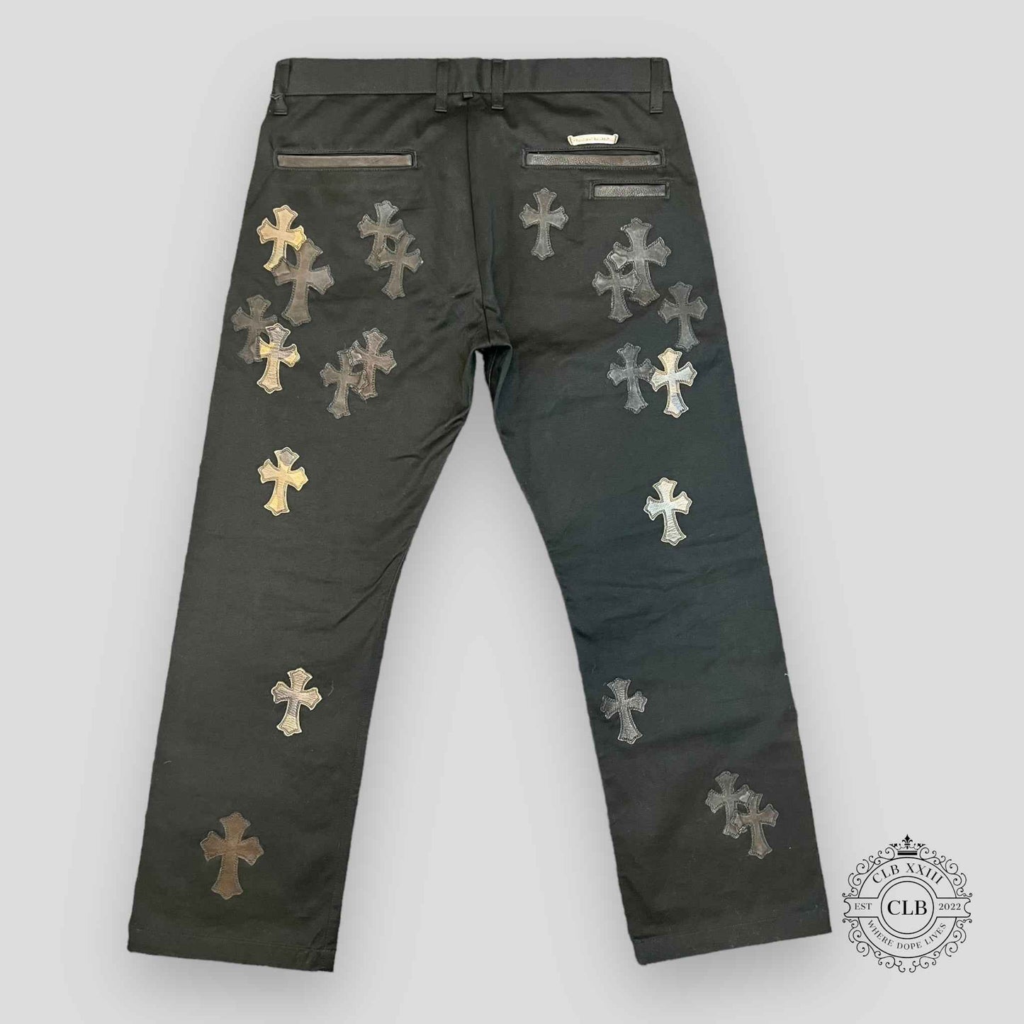 Chrome Hearts Cross Patch Chino Pants in Black / Camo