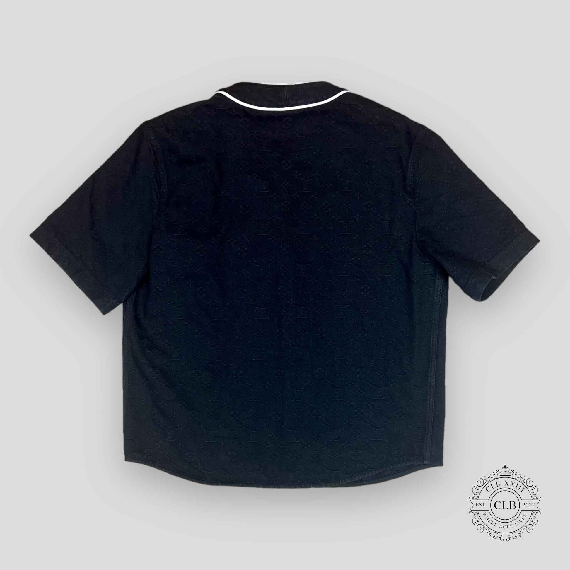 Louis Vuitton Monogram Denim Short Sleeve Shirt in Black