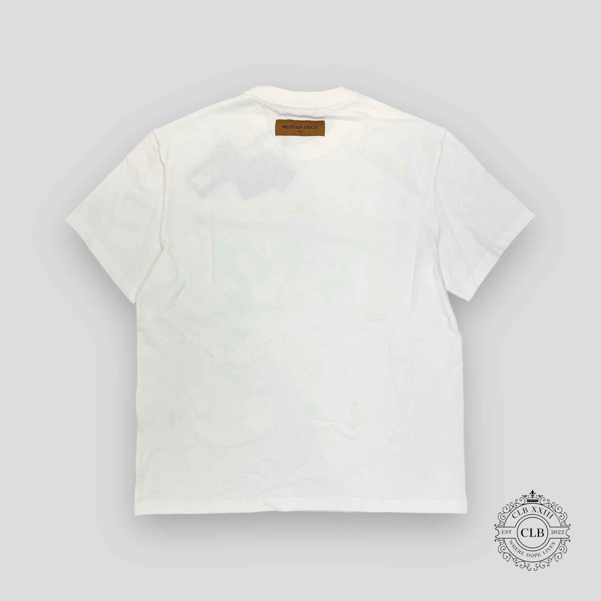 LOUIS VUITTON LV SPREAD EMBROIDERY T-SHIRT - WHITE/GREEN