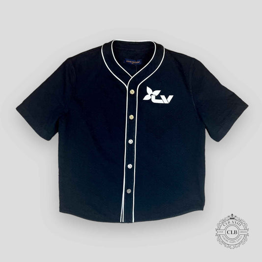 Louis Vuitton Monogram Denim Short Sleeve Shirt in Black