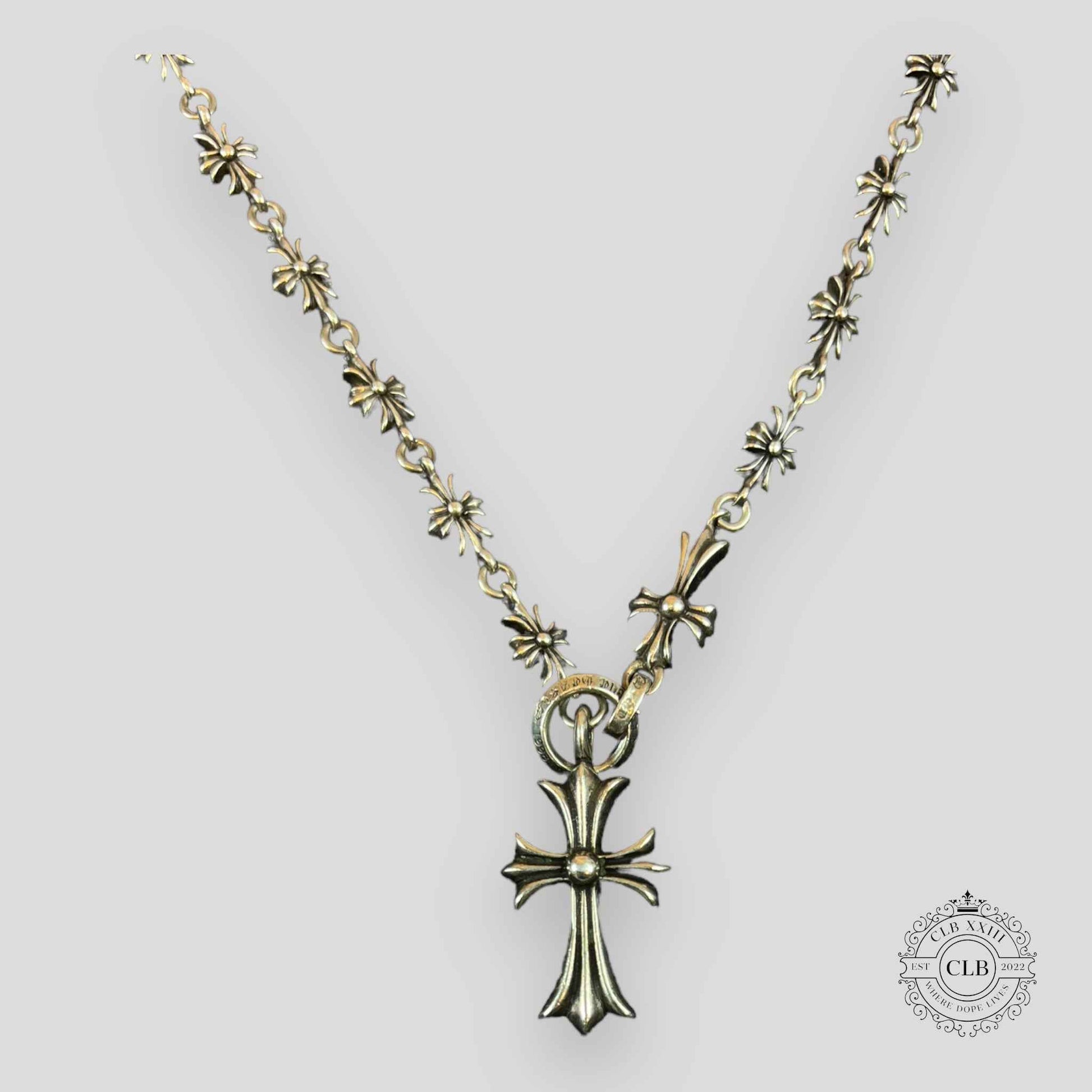 CHROME HEARTS MINI CROSS NECKLACE