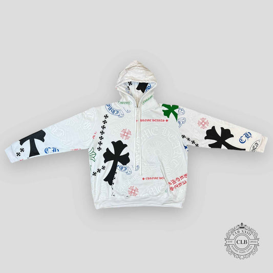 CHROME HEARTS STENCIL HOODIE - WHITE