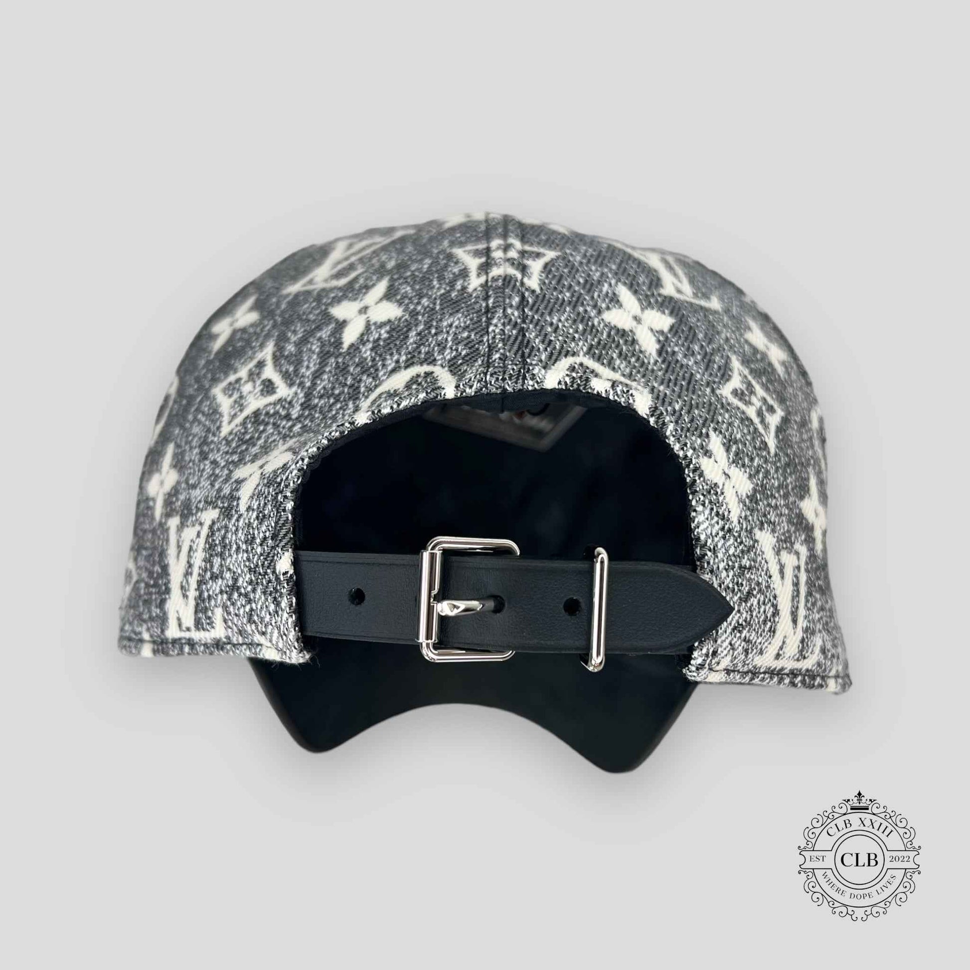 LOUIS VUITTON MONOGRAM JACQUARD DENIM CAP - GREY