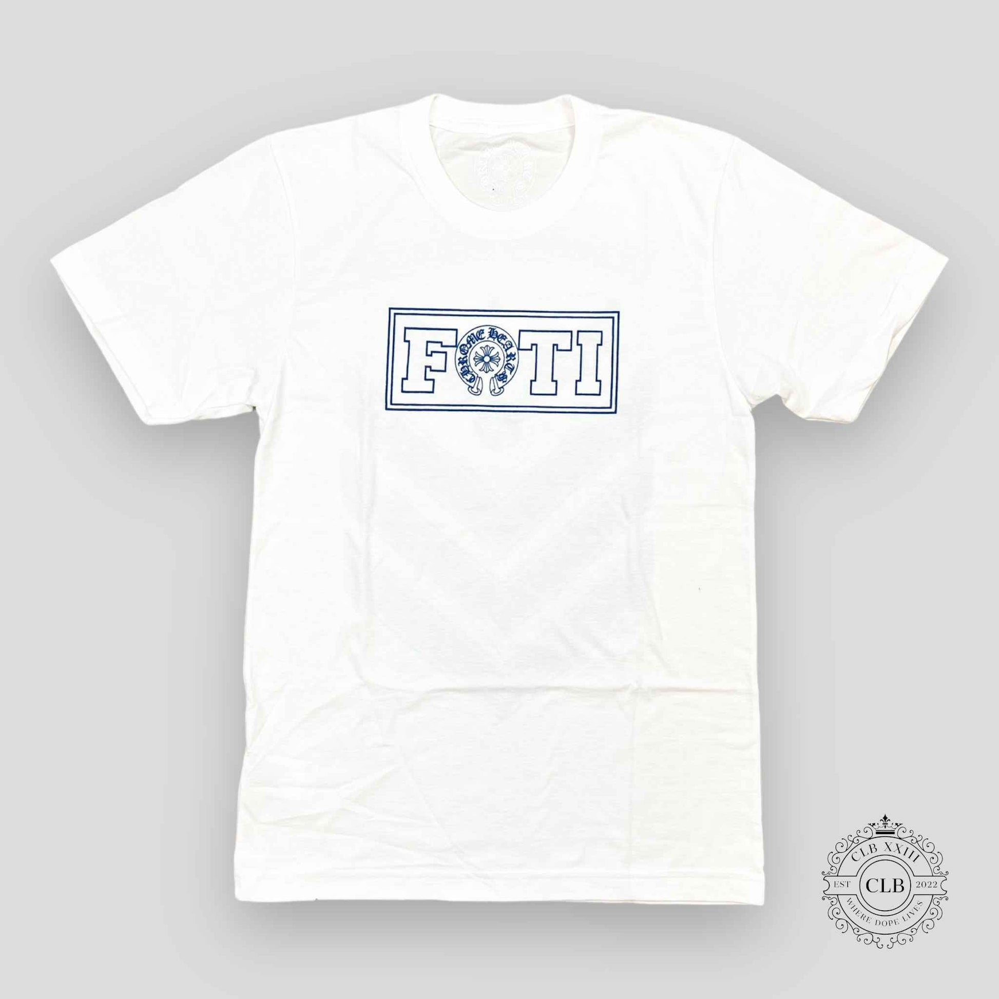 CHROME HEARTS FOTI T-SHIRT - WHITE / BLUE