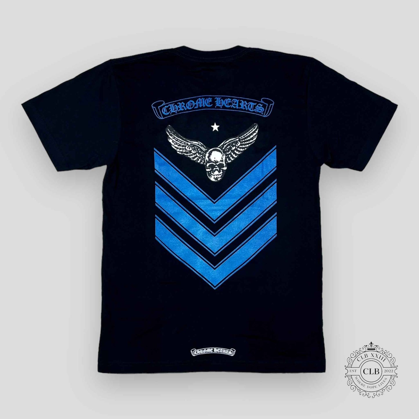 Chrome Hearts Foti Harris T-Shirt in Black / Blue
