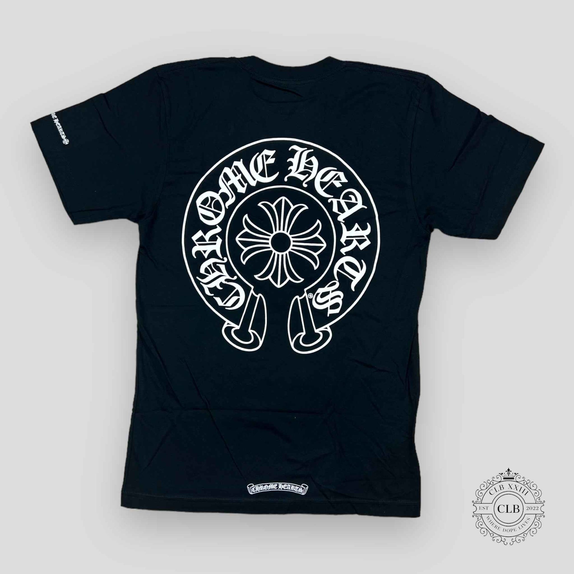 CHROME HEARTS HORSESHOE LOGO POCKET T-SHIRT - BLACK