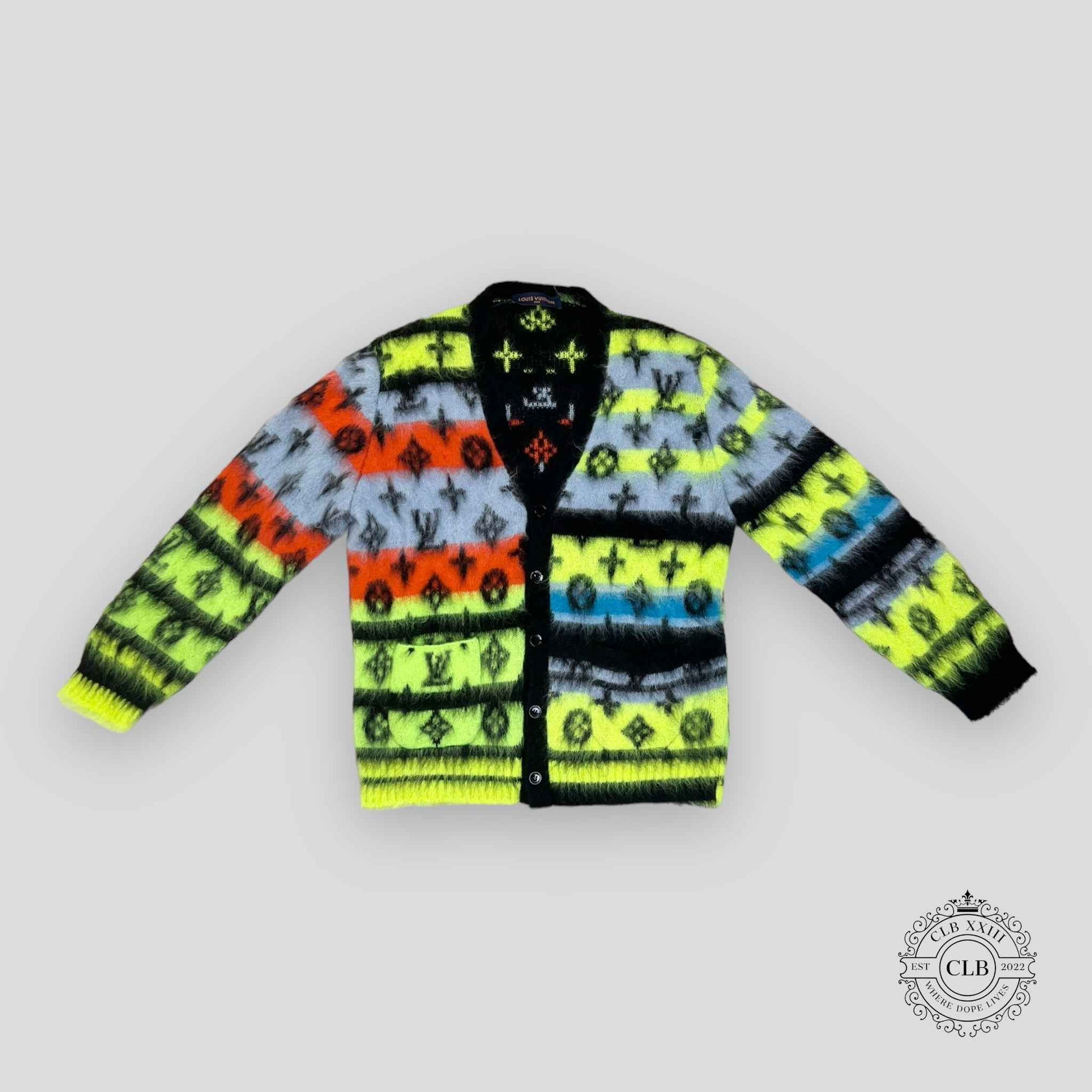 LOUIS VUITTON MONOGRAM MOHAIR CARDIGAN - MULTICOLOR