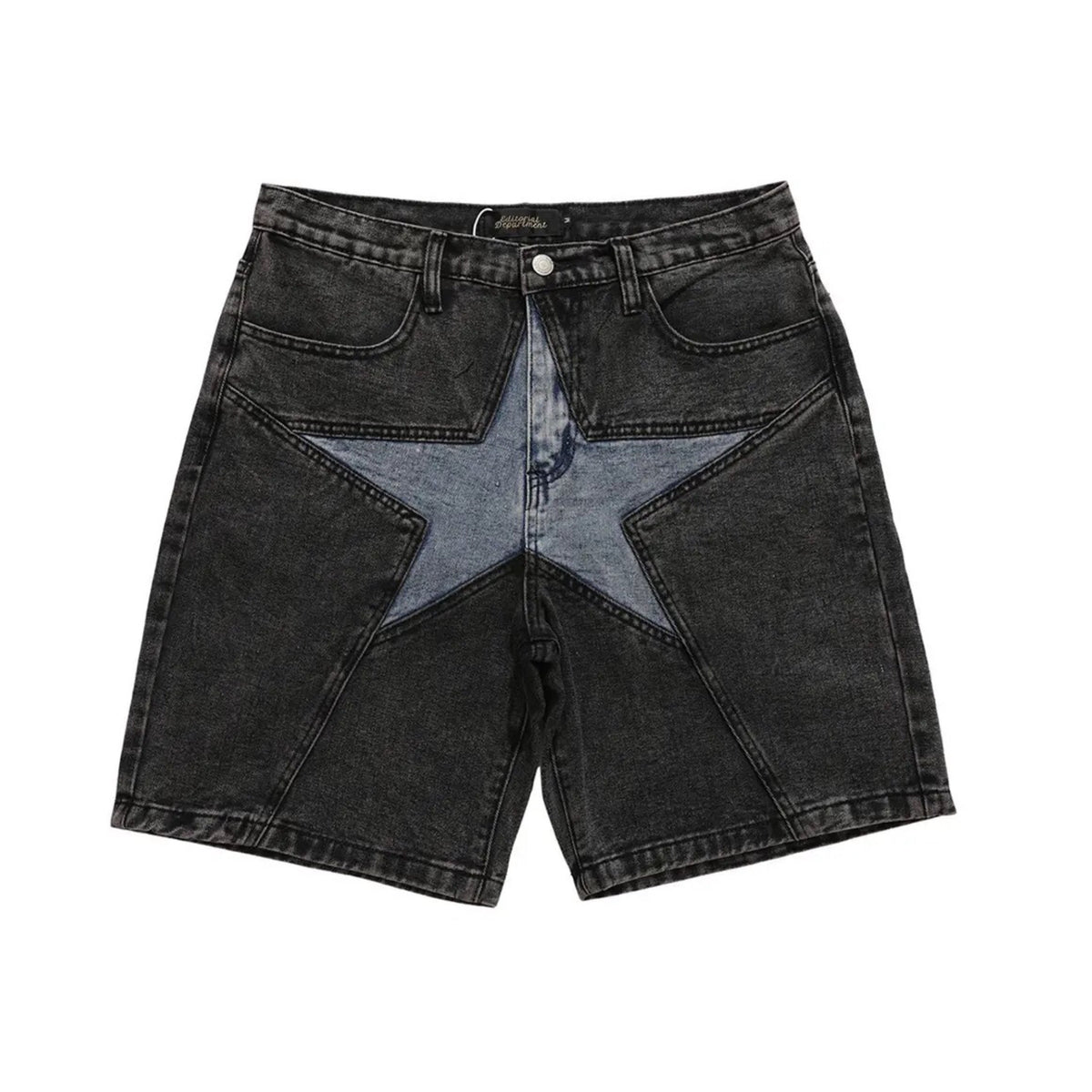 Star Patchwork Denim Shorts