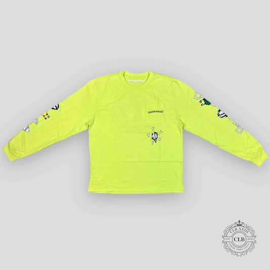 CHROME HEARTS MATTY BOY LONG SLEEVE TEE - LIME GREEN