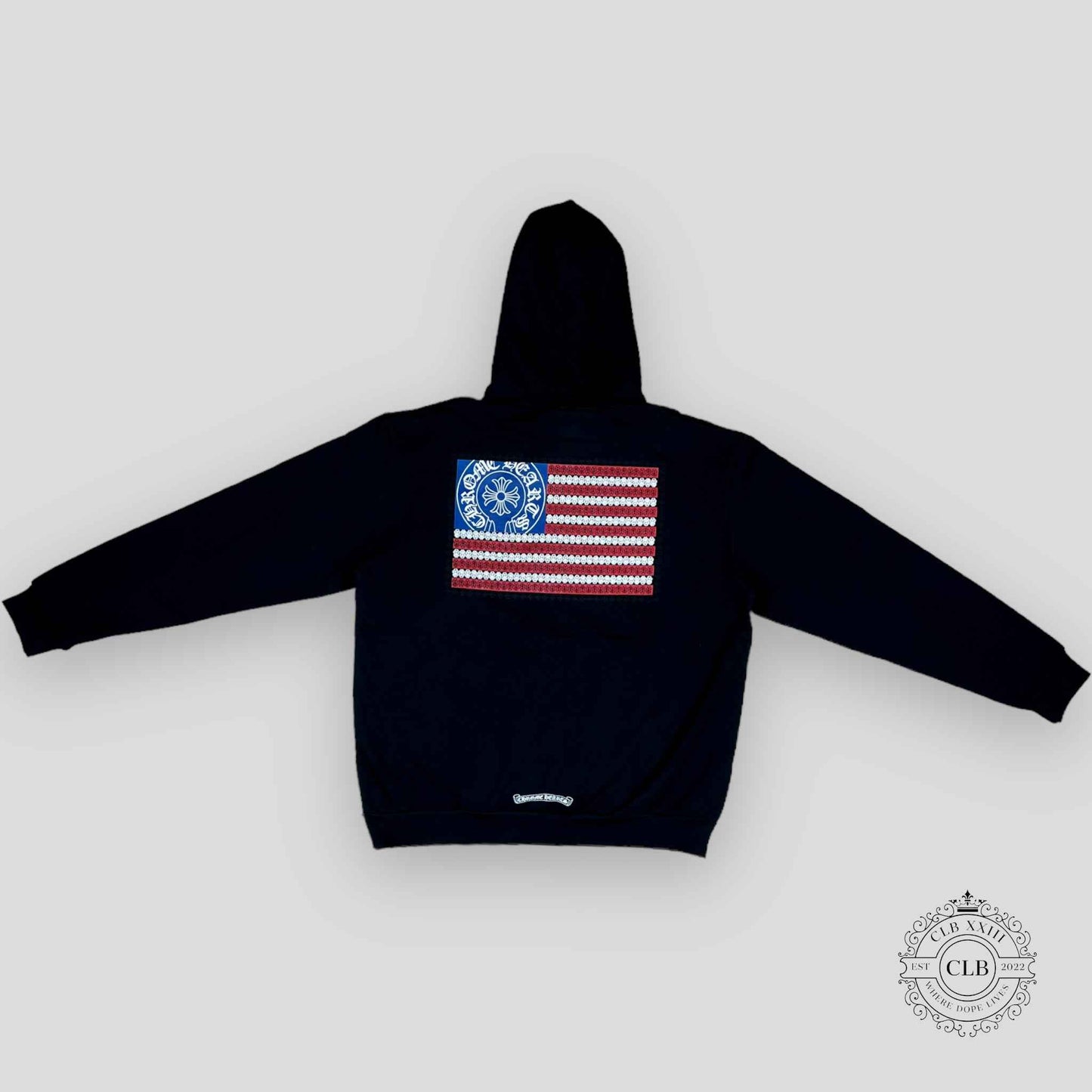 Chrome Hearts American Flag Hoodie in Black