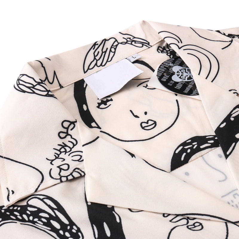 Beige 'Faces' Shirt
