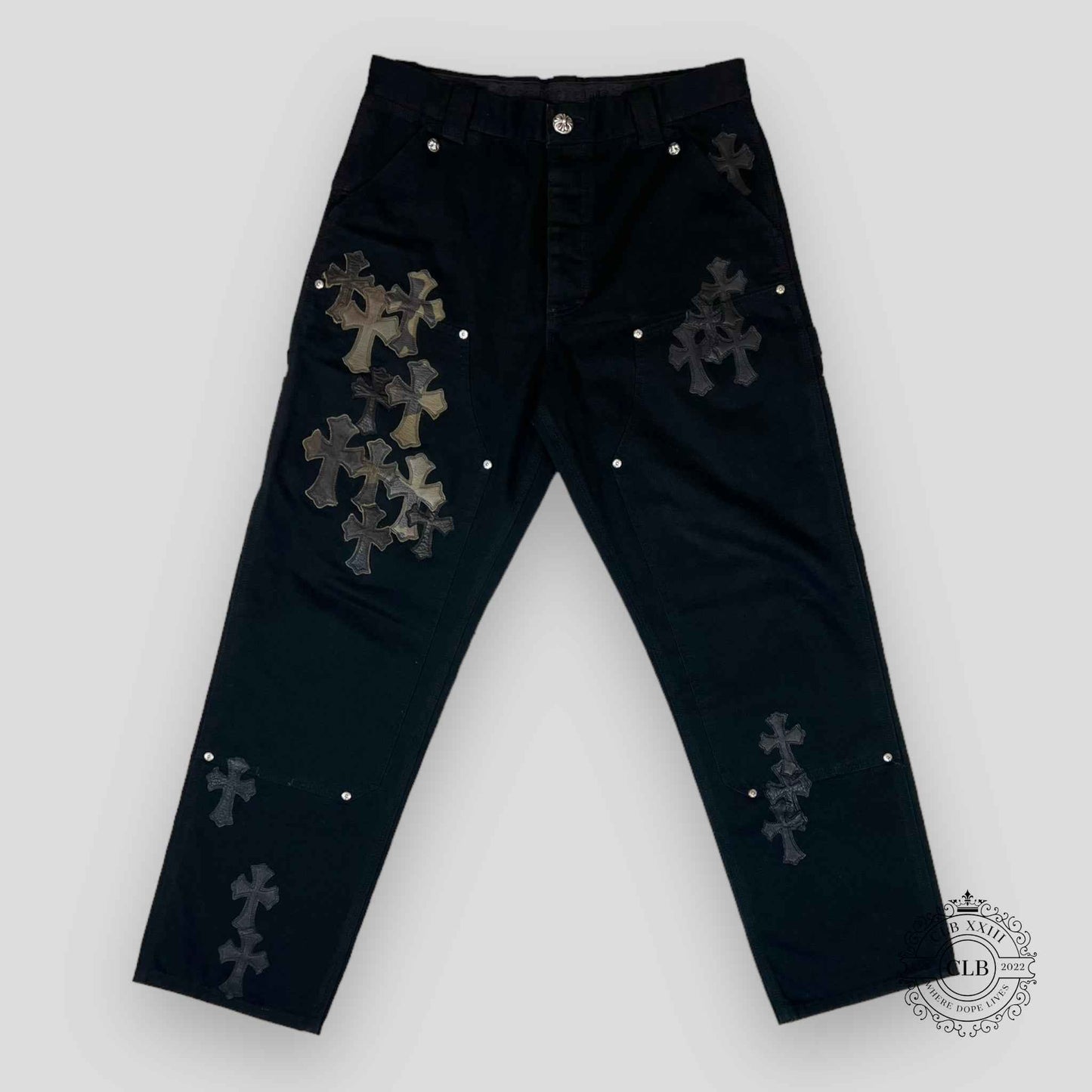 Chrome Hearts Cross Patch Double Knee Carpenter Pants