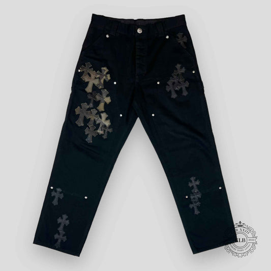 Chrome Hearts Cross Patch Double Knee Carpenter Pants