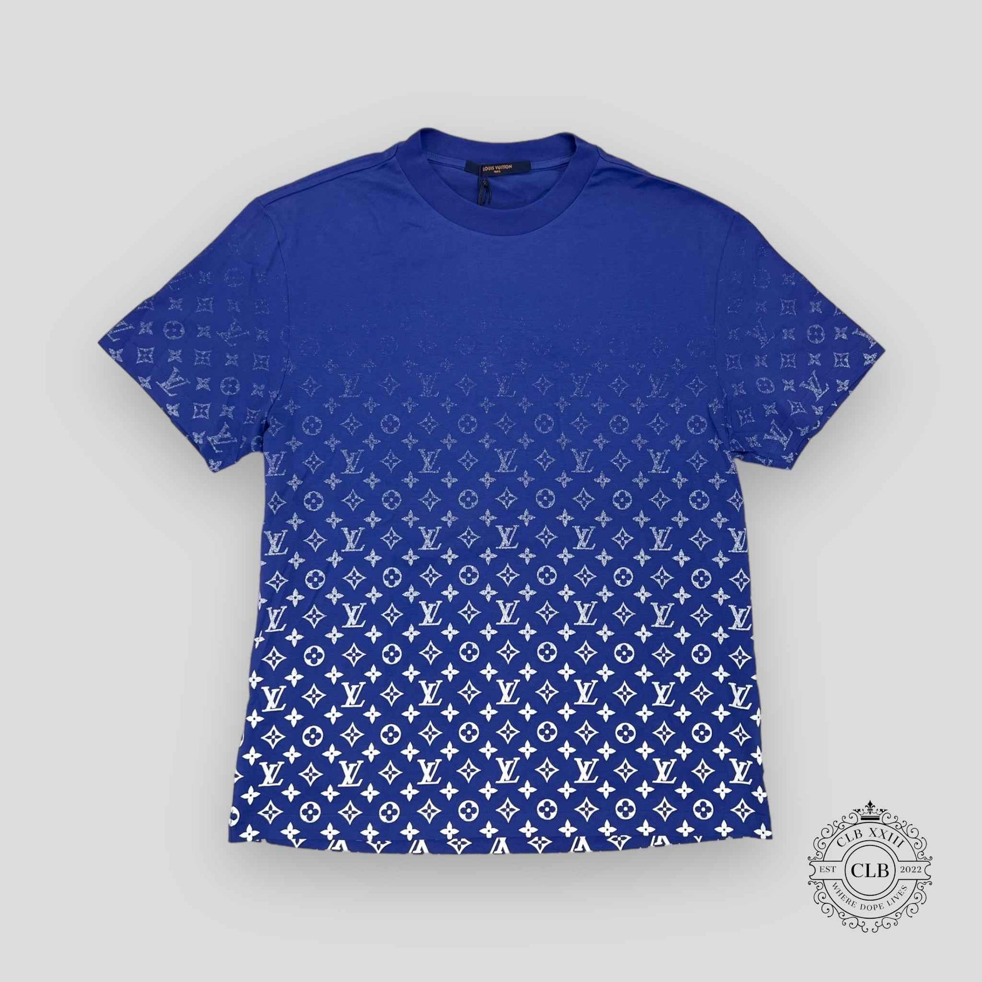 LOUIS VUITTON MONOGRAM DEGRADE T-SHIRT - BLUE/WHITE