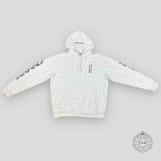 Chrome Hearts Cross Monogram Hoodie in White