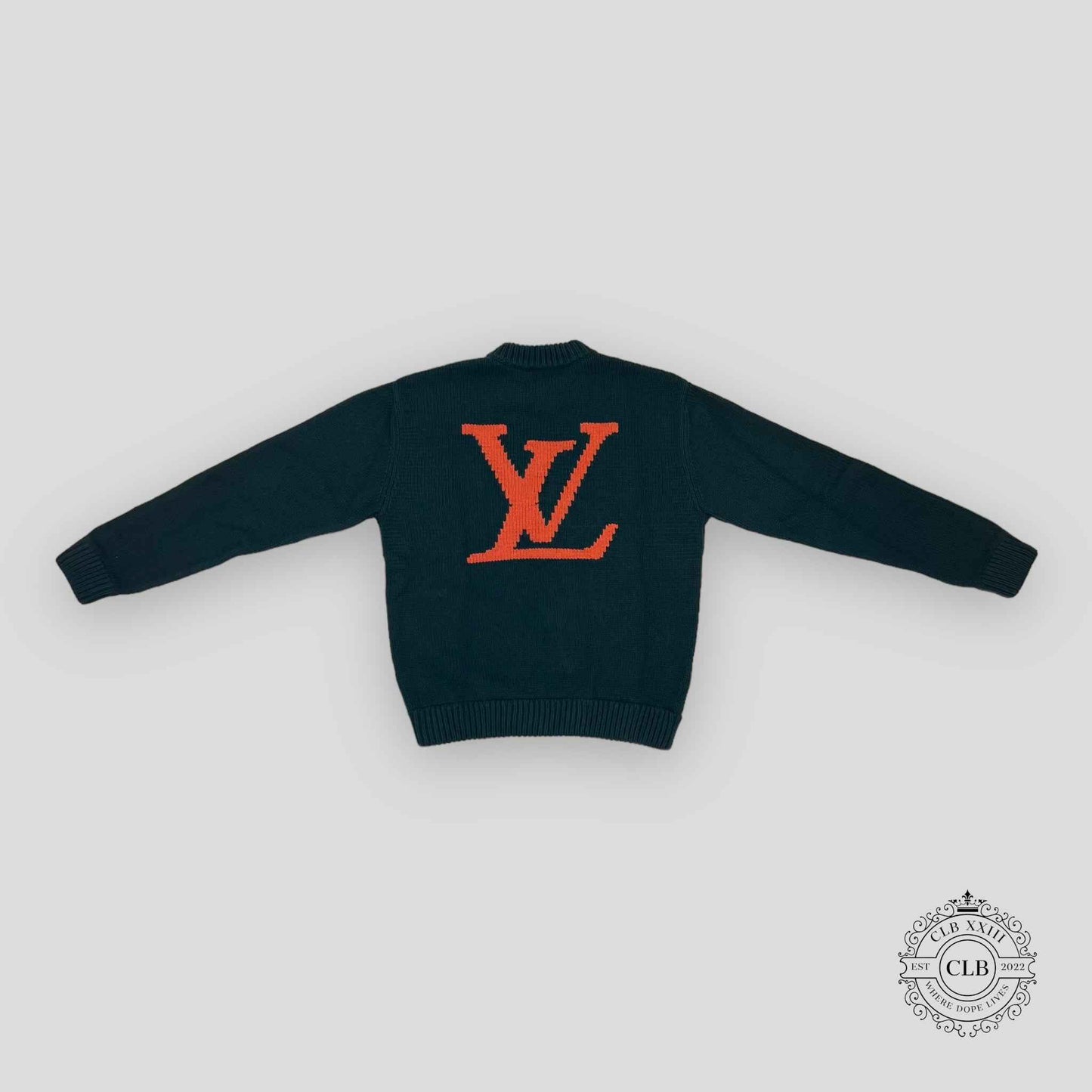 LOUIS VUITTON HANDKNIT CREWNECK SWEATER - GREEN