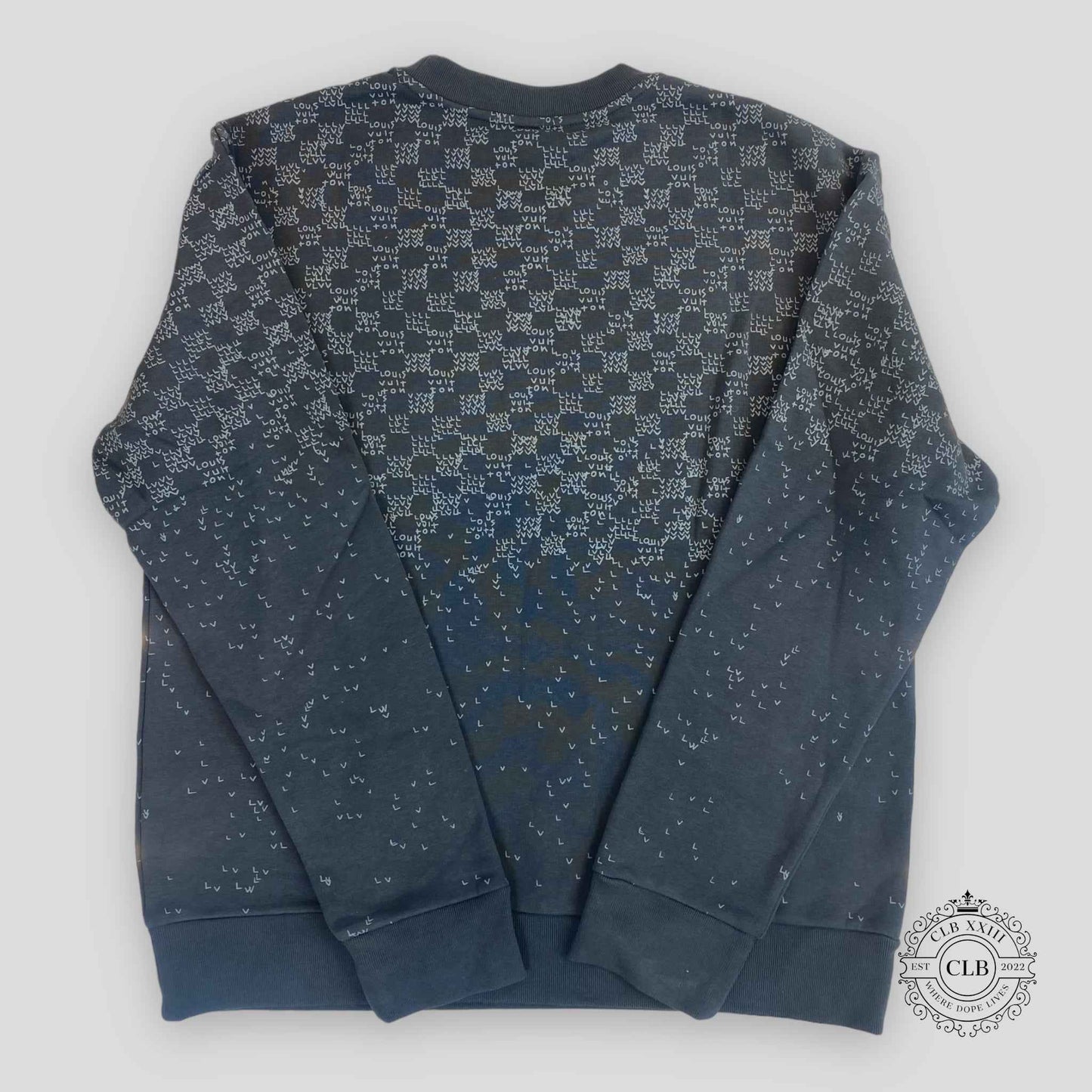 LOUIS VUITTON DAMIER SPREAD PRINTED SWEATSHIRT - GREY