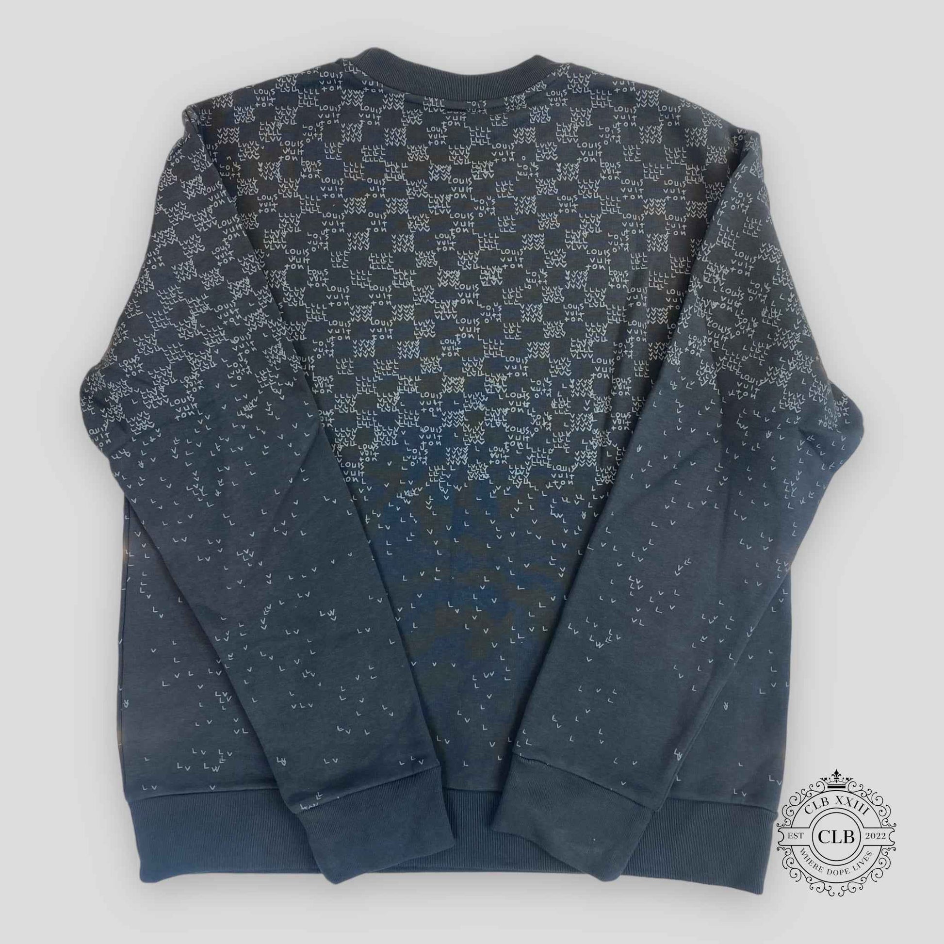 LOUIS VUITTON DAMIER SPREAD PRINTED SWEATSHIRT - GREY