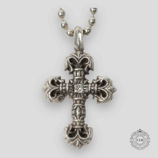 Chrome Hearts Diamond Embellished Tiny Filigree Pendant